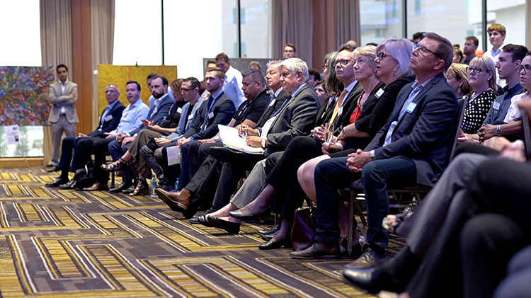 Minister Hon Ken Wyatt sitting in front row