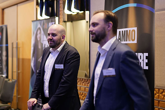 AMMO MArketing and Cam Sinclair at booth at WTA2019